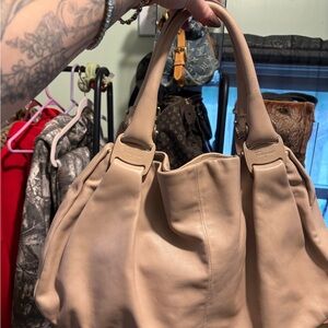 Salvatore ferragamo beige tote